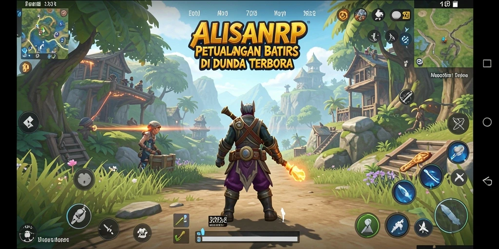 Screenshot dari gameplay ALISANRP menunjukkan dunia terbuka yang menakjubkan.
