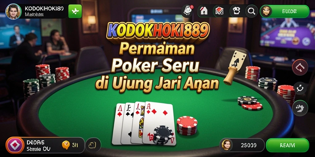 Screenshot gameplay KODOKHOKI889 menampilkan pengalaman poker yang mendebarkan.