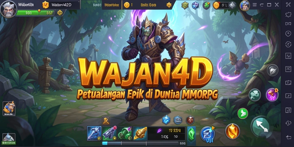 Gameplay seru di WAJAN4D dengan pertarungan melawan monster epik.