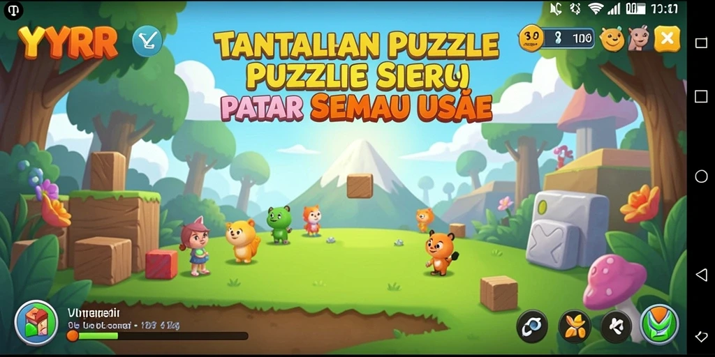 Tampilan gameplay YYRR dengan berbagai tantangan puzzle yang menarik.